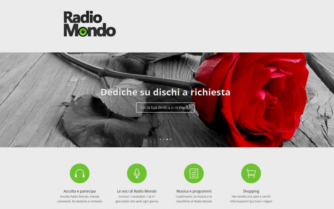 Il sito Web di Radio Mondo