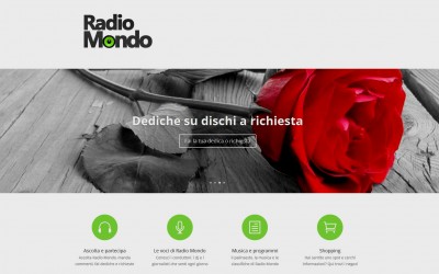 Il sito Web di Radio Mondo