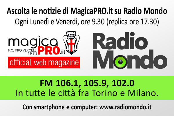 “Mondo Sport”: con la Pro Vercelli debuttano i nuovi programmi
