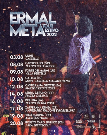 Ermal Meta torna in tour dopo i problemi di salute